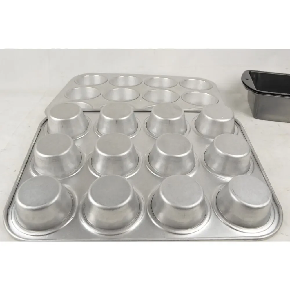 19 Pc Assorted Baking Pan Lot Muffin Cake Loaf Springform Wilton Wear-Ever